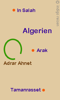 Karte Méharée Adrar Ahnet, Algerien