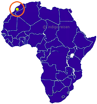 Karte Afrika Kameltrekking Le Grand Sud, Marokko
