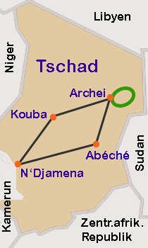 Karte Méharée Ennedi, Tschad