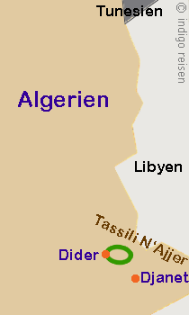 Karte Kameltrekking Dider Torsat, Algerien